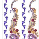 Multicolored Paisley Daman Border