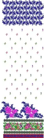 Multi-color embroidery design