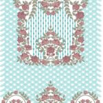 Download this beautiful rose neckline embroidery design featuring vibrant roses, leaves, and turquoise accents. Perfect for front necklines on kurtis and dresses. 352,403 stitches, multi-format